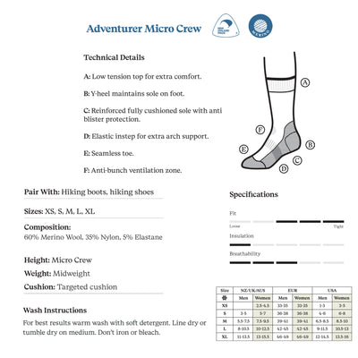 Norsewear - Adventurer Micro Crew socks