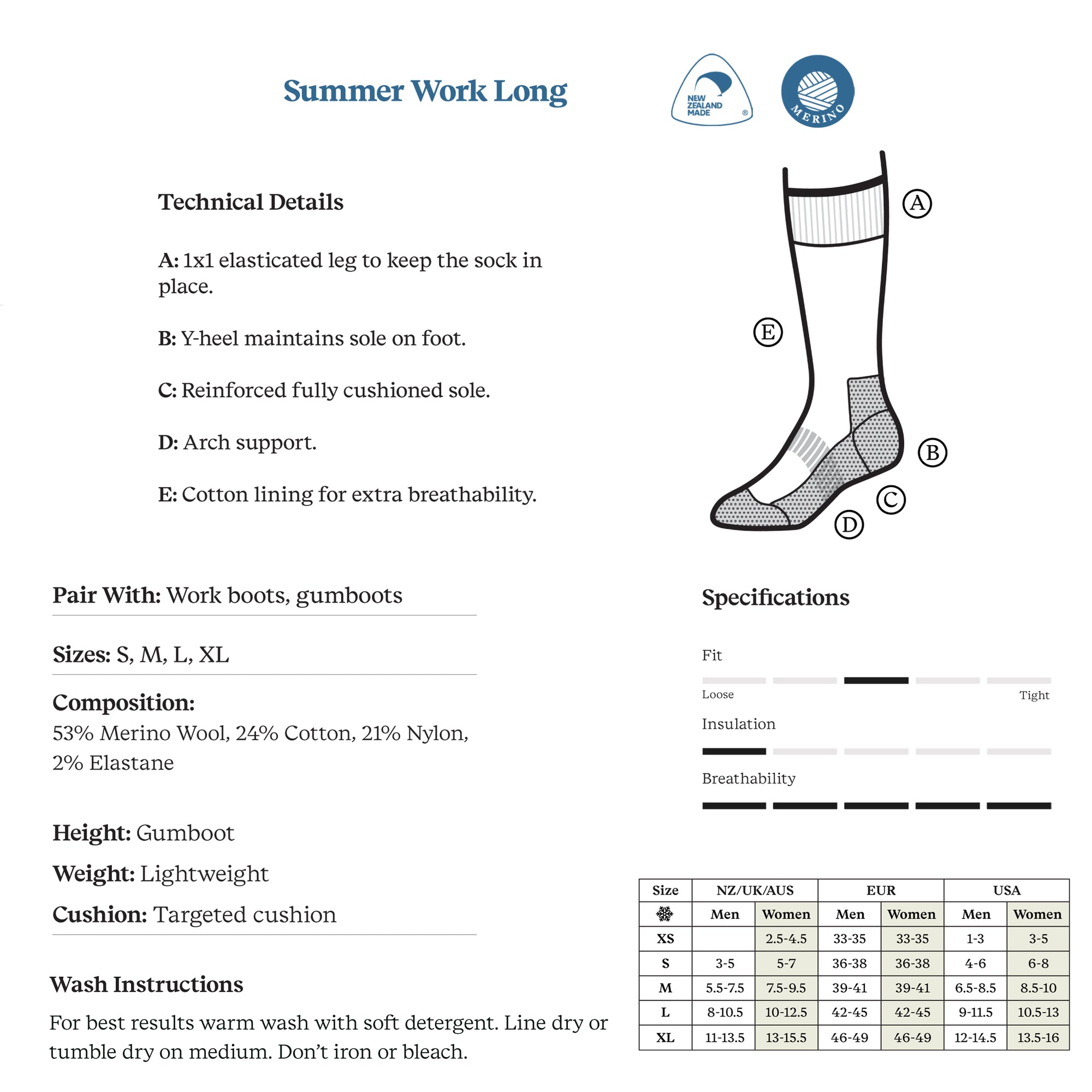 Norsewear - Summer Work Long socks