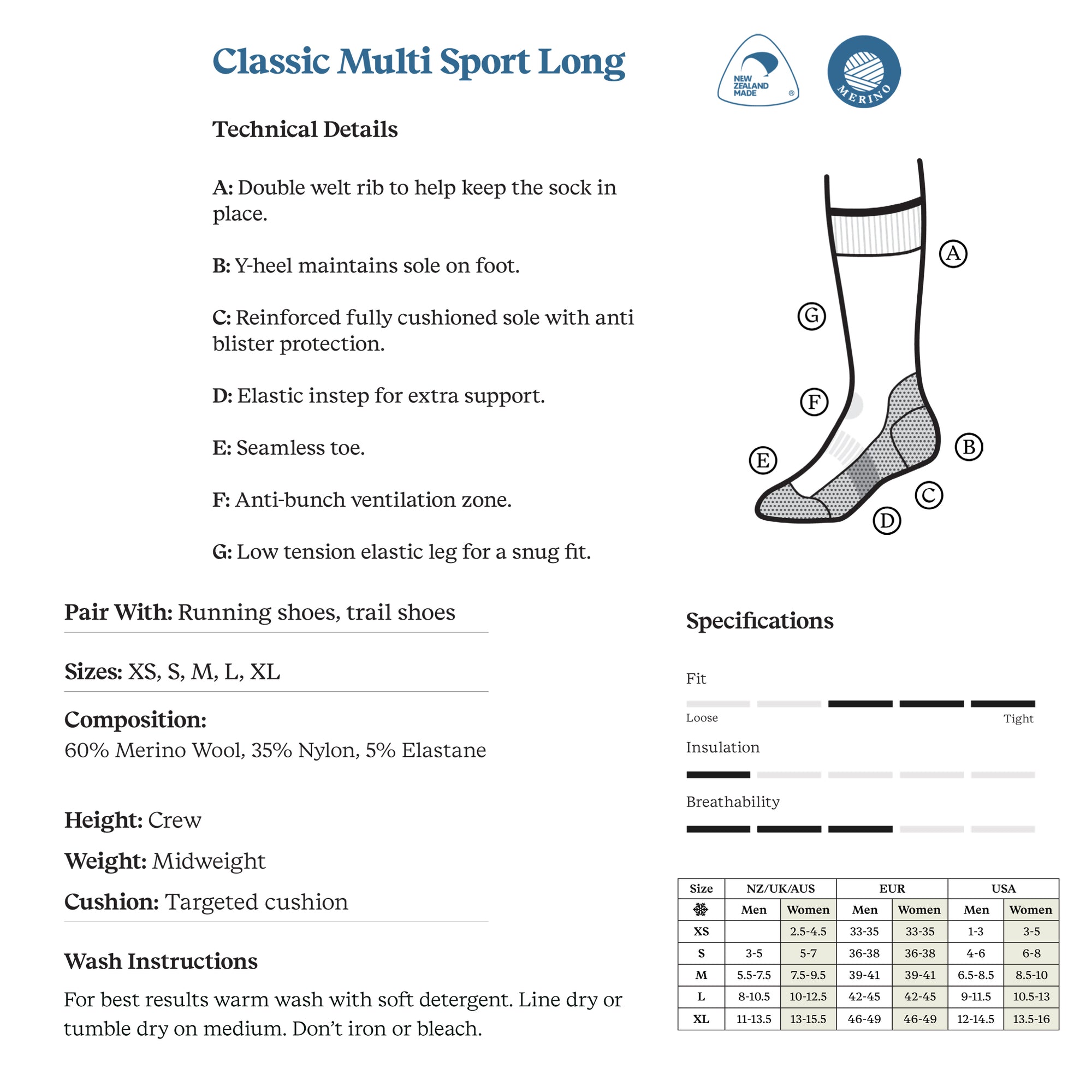 Norsewear - Classic Multi Sport Long socks