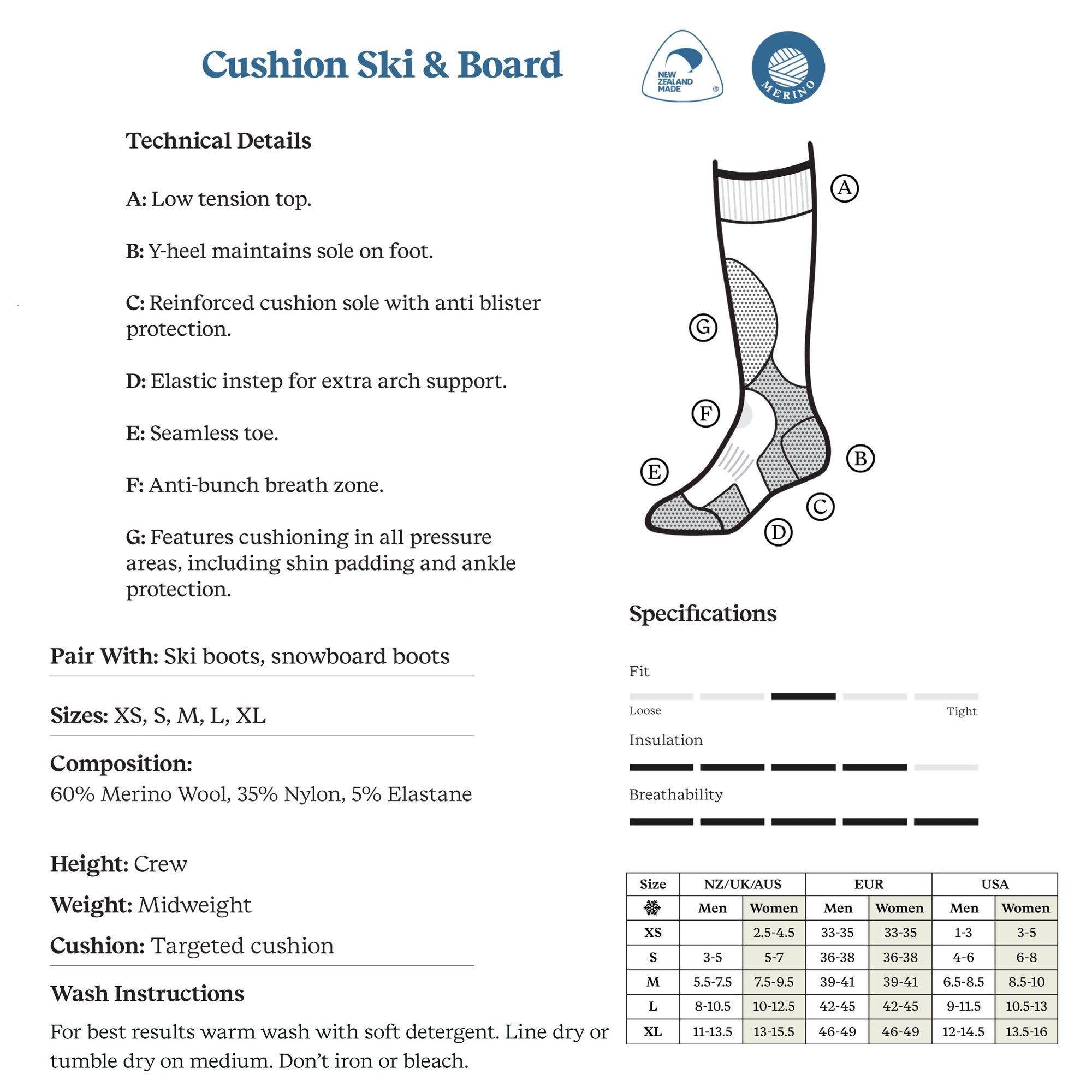 Norsewear - Cushion Ski & Board socks