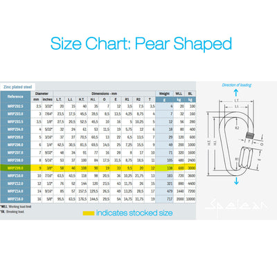 MAILLON RAPIDE - Plated Steel Pear 12mm