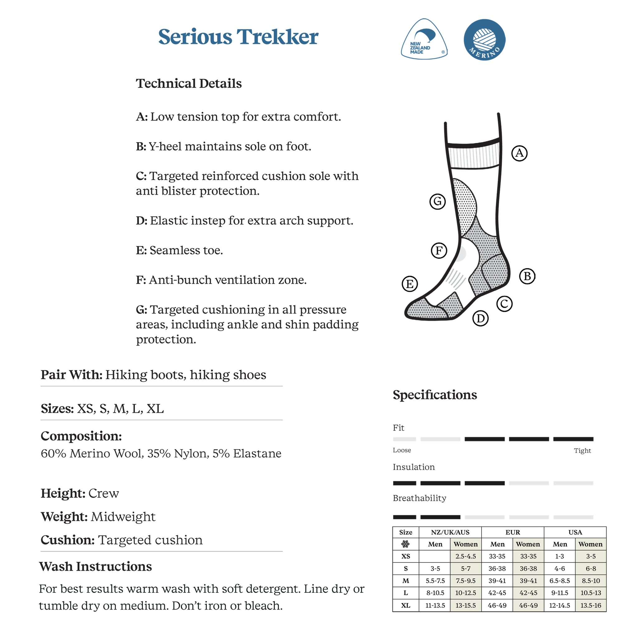 Norsewear - Serious Trekker Crew socks