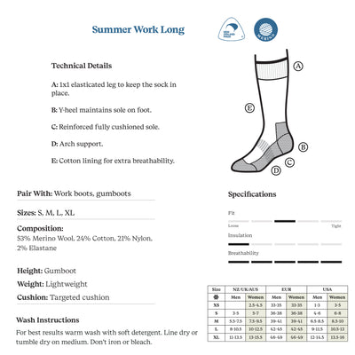 Norsewear - Summer Work Long socks (3 Pack)
